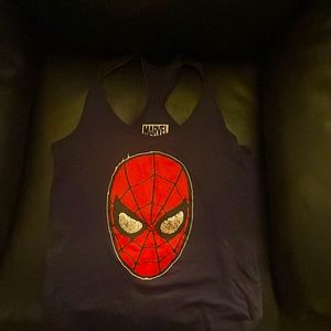 Adorable woman’s  size small navy tank Spider-Man by marvel